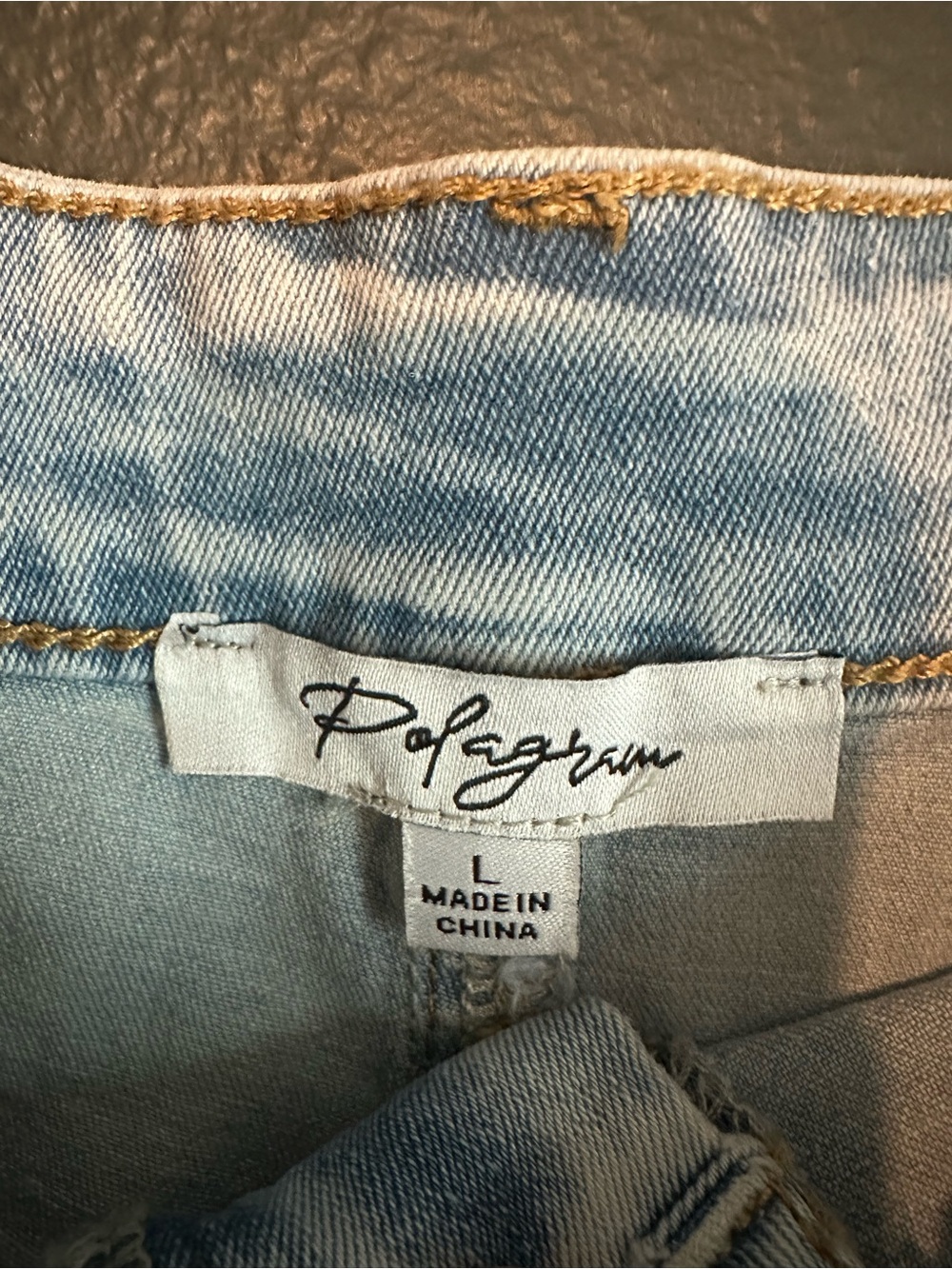 NWOT Polagram Light Blue Denim Midi Skirt - Picture 3 of 4